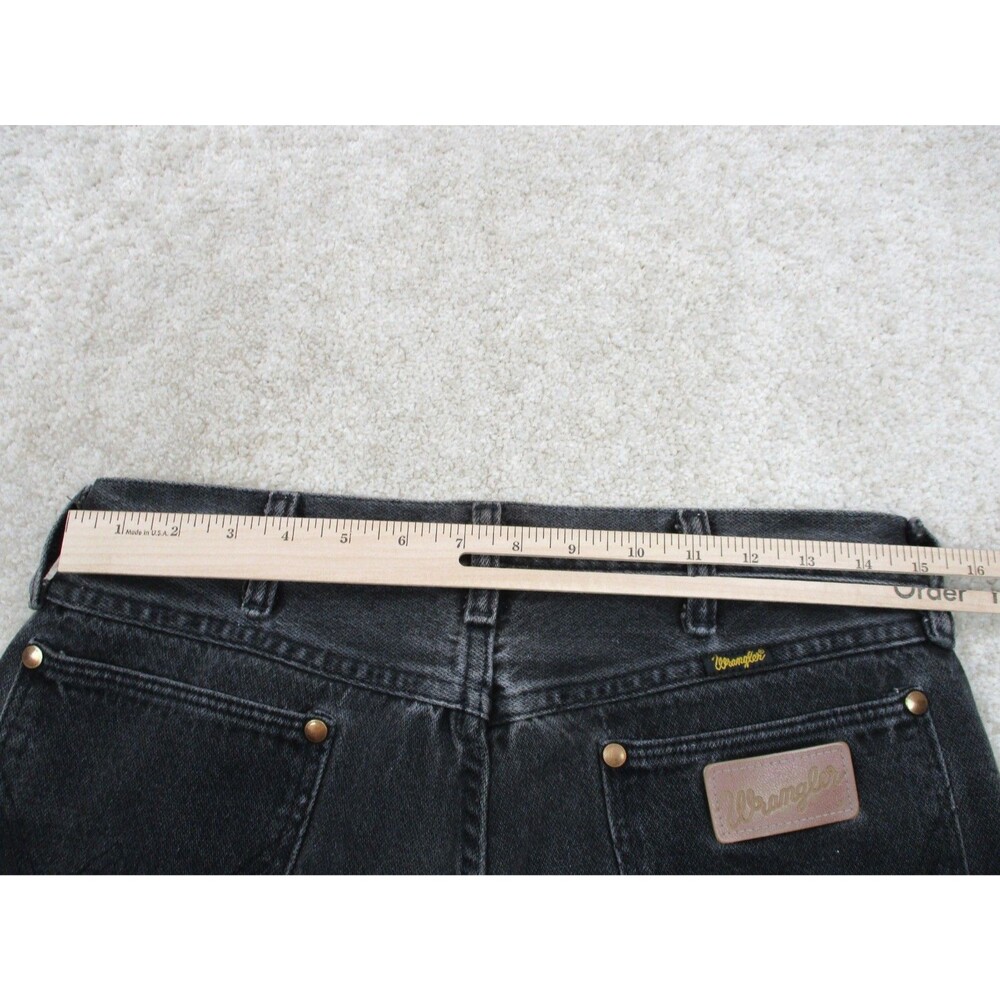 VINTAGE Wrangler Jeans Mens 30x36 Black 13MWZ Cowboy Straight Western Denim USA - Picture 7 of 14